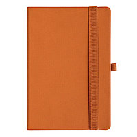 Ежедневник Flexy Line Linen А5, оранжевый/оранжевый, недатированный, в гибкой обложке, с резинкой и петлей для
