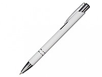 Ручка шариковая, COSMO HEAVY, Софт-Тач металл, белый/серебро