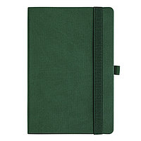 Ежедневник Flexy Line Linen А5, зеленый/зеленый, недатированный, в гибкой обложке, с резинкой и петлей для