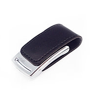 Флеш накопитель Shine, USB 2.0 32GB, металл/кожзам, серебро/черный 32GB