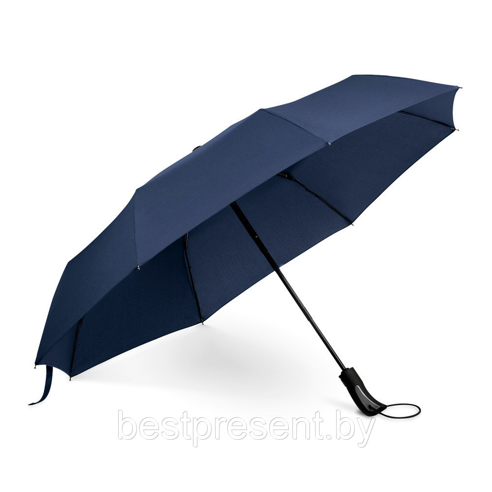 Автоматический зонт, складной, Forest Campanella Silver black, синий - фото 1 - id-p222324980