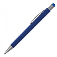 Ручка шариковая металлическая со стилусом SALT LAKE софт тач, металл, синий 286 С