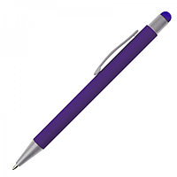 Ручка шариковая металлическая со стилусом SALT LAKE софт тач, металл, фиолетовый