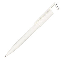 Ручка шариковая Vinsent Frost, с подставкой под мобильный телефон, пластик, белая