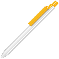 Ручка шариковая, пластик, белый/желтый Eris