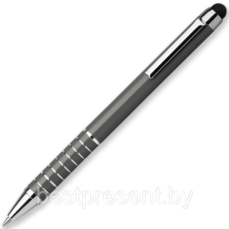 Ручка шариковая, металл, серый Shorty - фото 1 - id-p222324187