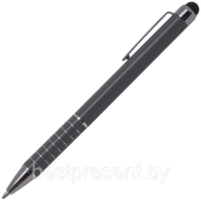 Ручка шариковая, металл, SHORTY с функцией ТАЧПЕН, серый - фото 1 - id-p222324190