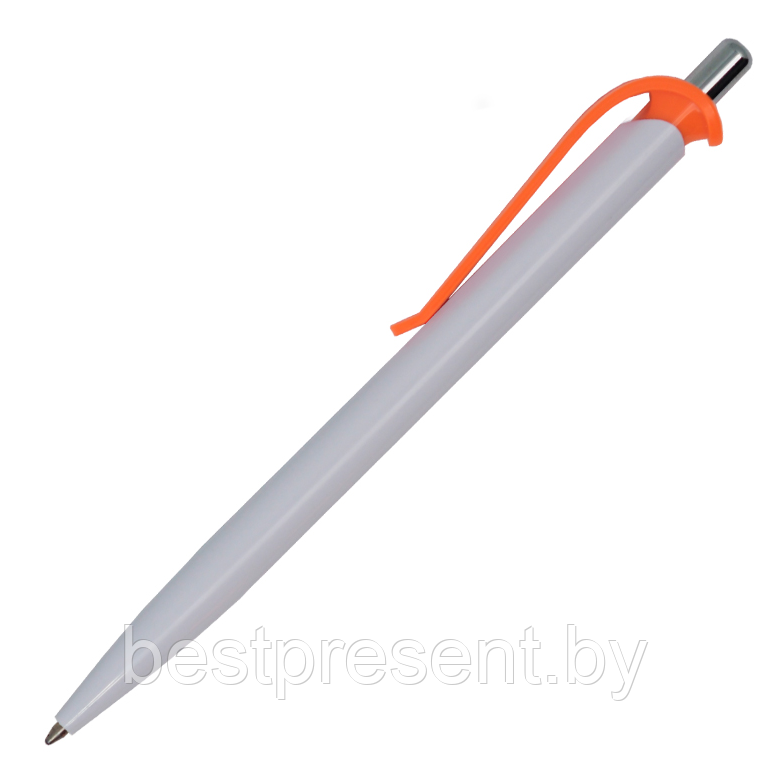 Ручка шариковая, пластик, белый/оранжевый, Efes - фото 1 - id-p222324280