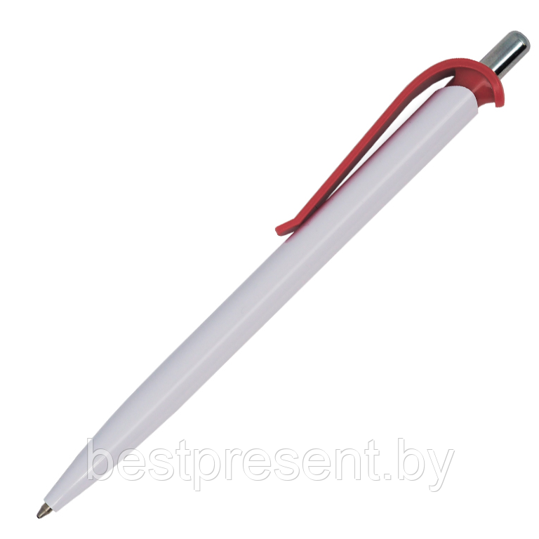 Ручка шариковая, пластик, белый/красный, Efes - фото 1 - id-p222324281