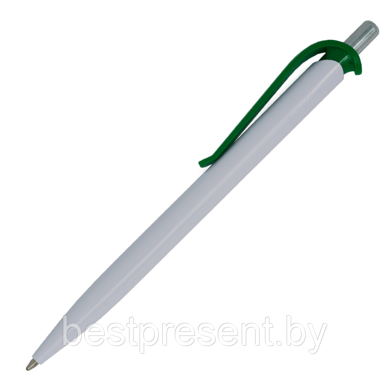 Ручка шариковая, пластик, белый/зеленый, Efes - фото 1 - id-p222324284
