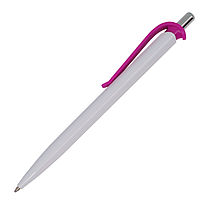 Ручка шариковая, пластик, белый/розовый, Efes