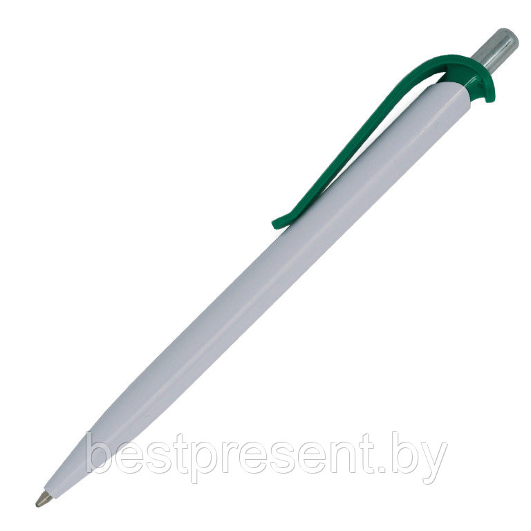 Ручка шариковая, пластик, белый/зеленый, Efes - фото 1 - id-p222324288