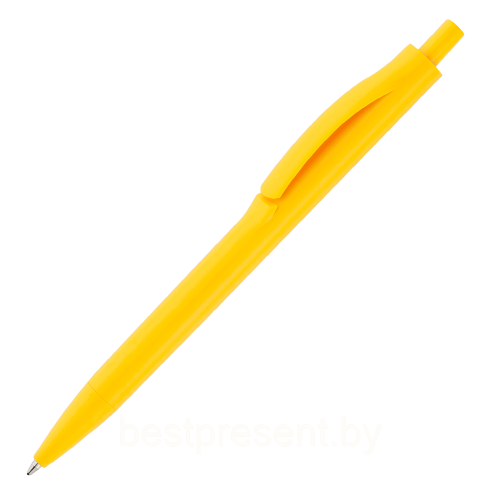 Ручка шариковая IGLA COLOR, пластиковая, желтый - фото 1 - id-p222325237