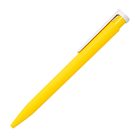 Ручка шариковая CONSUL SOFT, пластик, софт тач, пластик, желтый/белый