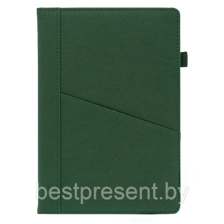 Ежедневник Smart Geneva Ostende А5, зеленый, недатированный, в твердой обложке с поролоном - фото 1 - id-p222324401