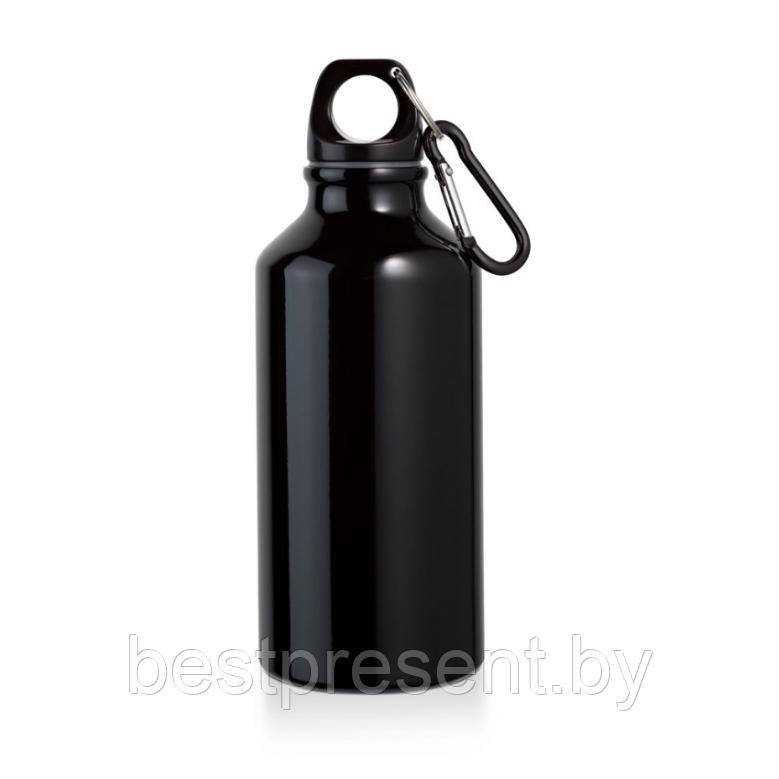 Бутылка для спорта, 400 мл., алюминий, черный - фото 1 - id-p222324485