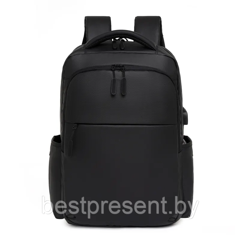 Городской рюкзак Space с отделением для ноутбука, водоотталкивающий, нейлоновый, черный - фото 1 - id-p222325372