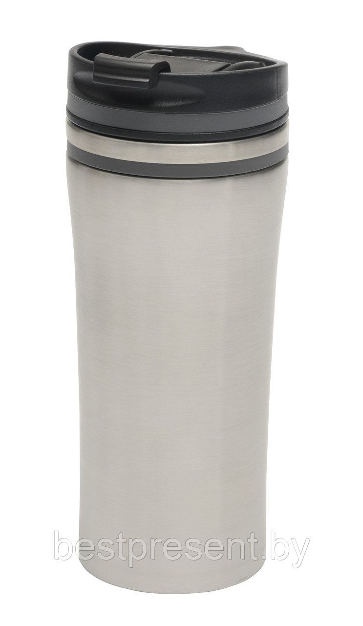 Термокружка (термостакан) с двойной стенкой LIBERICA, 400 мл, серебристый/серый - фото 1 - id-p222324502