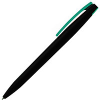 Ручка шариковая, пластик софт-тач, Zorro Color Mix, черный/зеленый