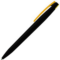 Ручка шариковая, пластик софт-тач, Zorro Color Mix, черный/желтый