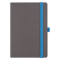 Ежедневник Alfa Note Pasu А5, серый/голубой, недатированный, в твердой обложке