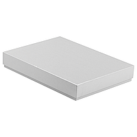 Коробка подарочная Solution Superior, серебристая, размер 24*17,5*3 см, бежевый ложемент под индивидуальную