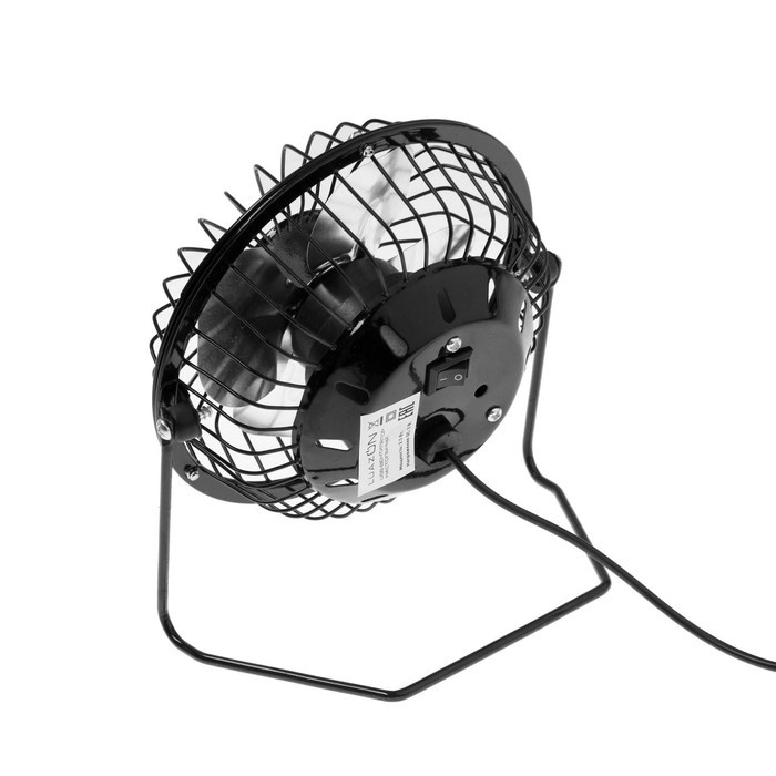 Вентилятор Luazon LOF-05, настольный, 2.5 Вт, 12 см, металл, черный - фото 3 - id-p222326339
