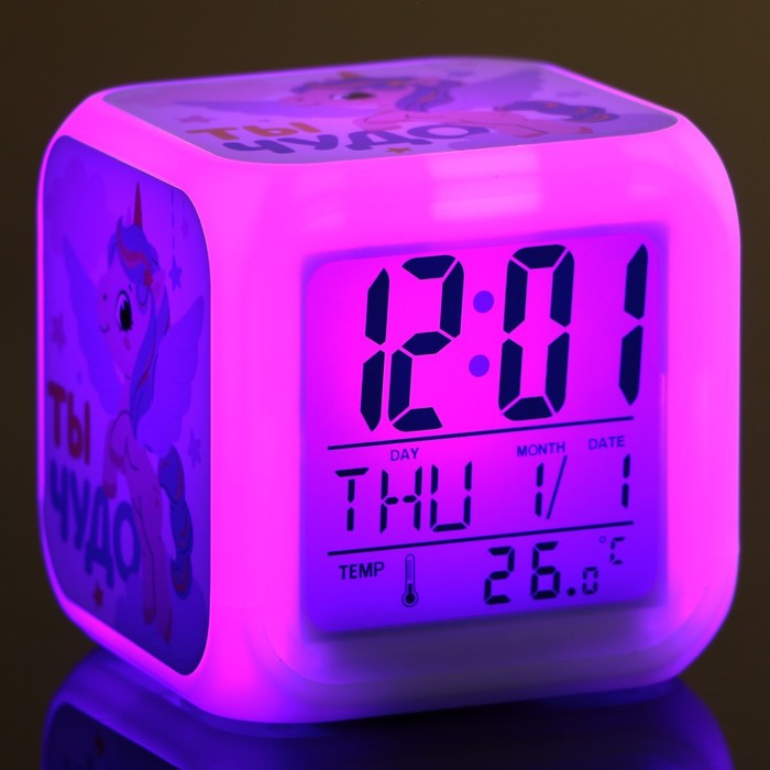 Электронные часы-будильник «Ты чудо», с подсветкой - фото 9 - id-p222326371