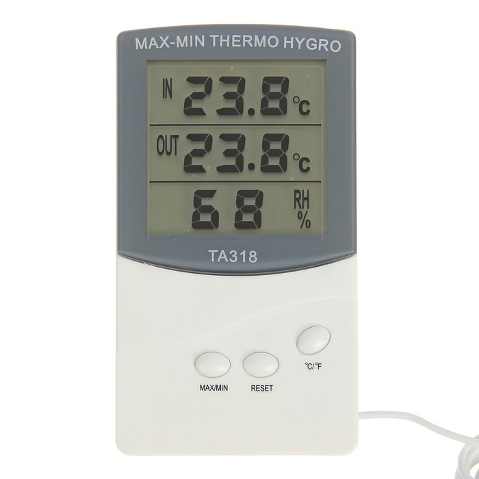 Термометр Luazon LTR-07, электронный, 2 датчика температуры, датчик влажности, белый - фото 3 - id-p222326384