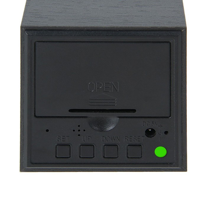 Часы-будильник LB-12 "Деревянный кубик", USB в комплекте, т/коричневый - фото 2 - id-p222326397