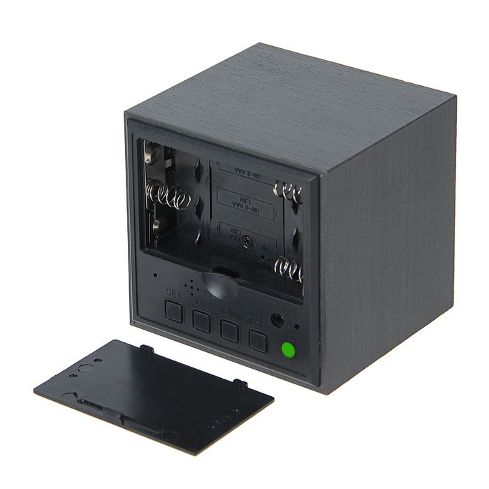 Часы-будильник LB-12 "Деревянный кубик", USB в комплекте, т/коричневый - фото 3 - id-p222326397