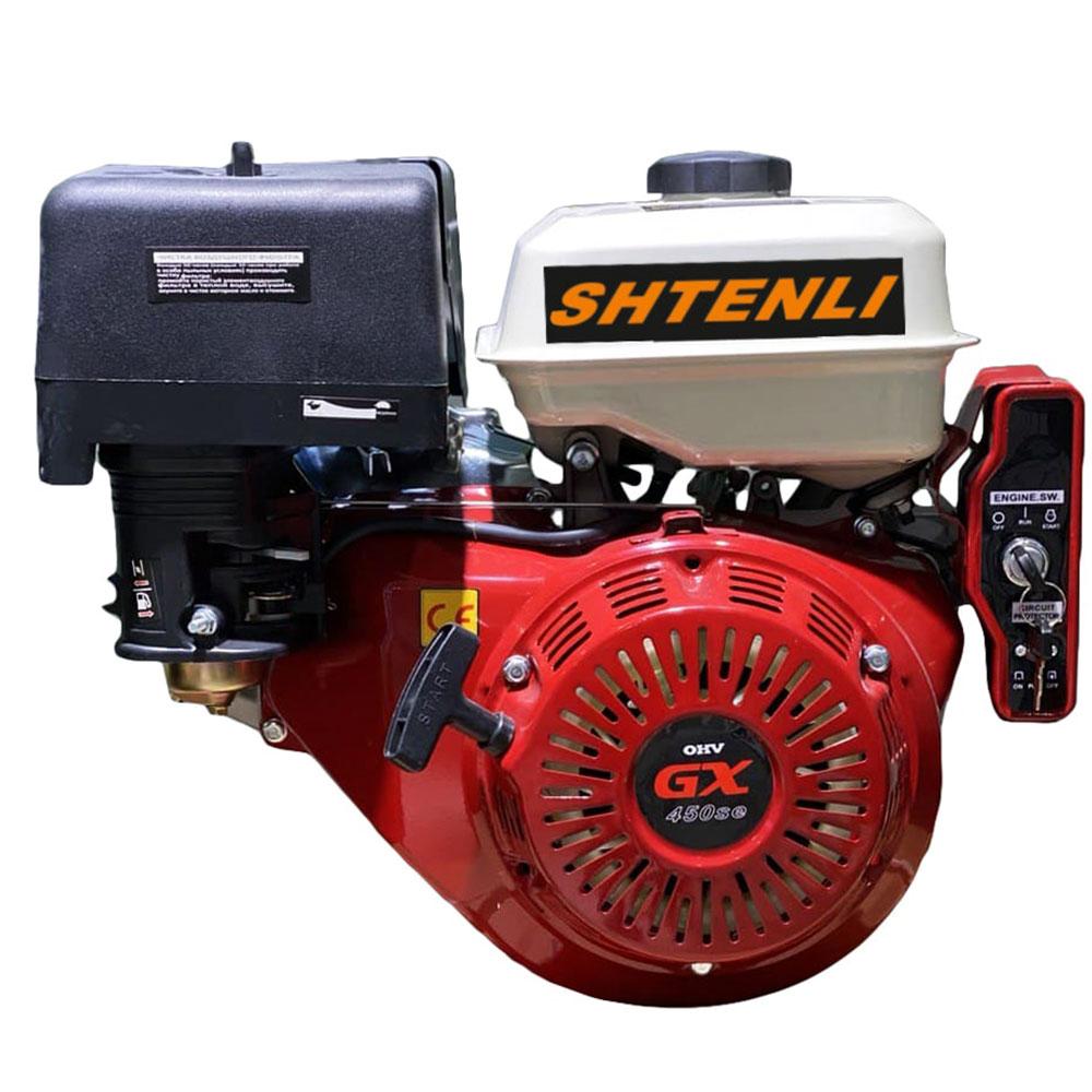 Двигатель GX450se (Аналог HONDA) 18 л.с. вал 25 мм под шлиц с электростартом (192FE) - фото 1 - id-p170677753