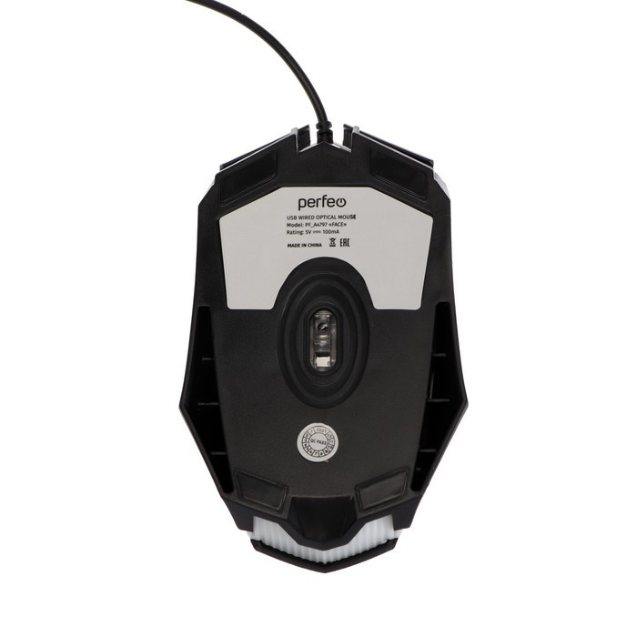 Мышь Perfeo Face, игровая, проводная, подсветка, 1000 dpi, USB, чёрная - фото 5 - id-p222333679