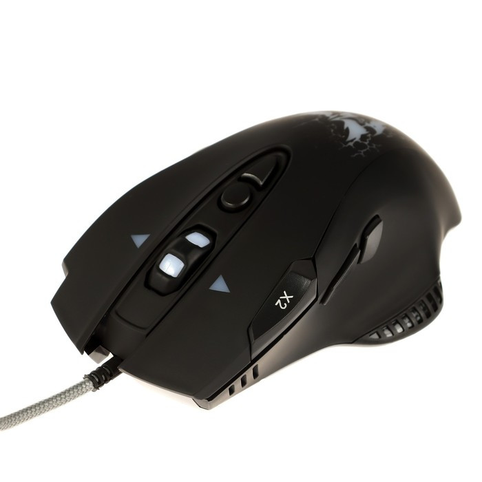 Мышь Qumo Devastator M12, игровая, проводная, 8 кнопок, подсветка, 2400 dpi, USB, чёрная - фото 5 - id-p222333686