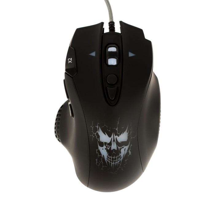 Мышь Qumo Devastator M12, игровая, проводная, 8 кнопок, подсветка, 2400 dpi, USB, чёрная - фото 6 - id-p222333686