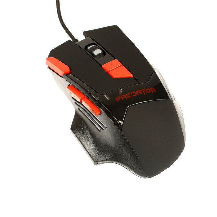 Мышь Qumo Predator M80, игровая, проводная, 8 кнопок, подсветка, 3200 dpi, USB, чёрная - фото 3 - id-p222333690