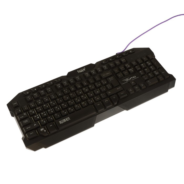 Клавиатура Qumo Fallen 2 K56, игровая, проводная,мембранная, 114 клавиш, USB, подсв, чёрная - фото 2 - id-p222333693
