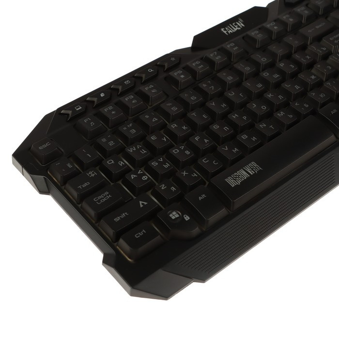 Клавиатура Qumo Fallen 2 K56, игровая, проводная,мембранная, 114 клавиш, USB, подсв, чёрная - фото 3 - id-p222333693