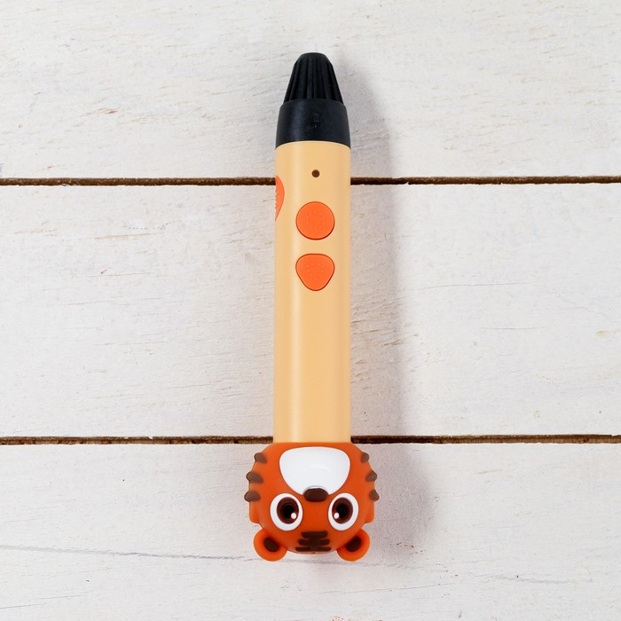 3D ручка Тигрёнок, работа с пластиком PLA, USB кабель питания, оранжевая - фото 4 - id-p222333746