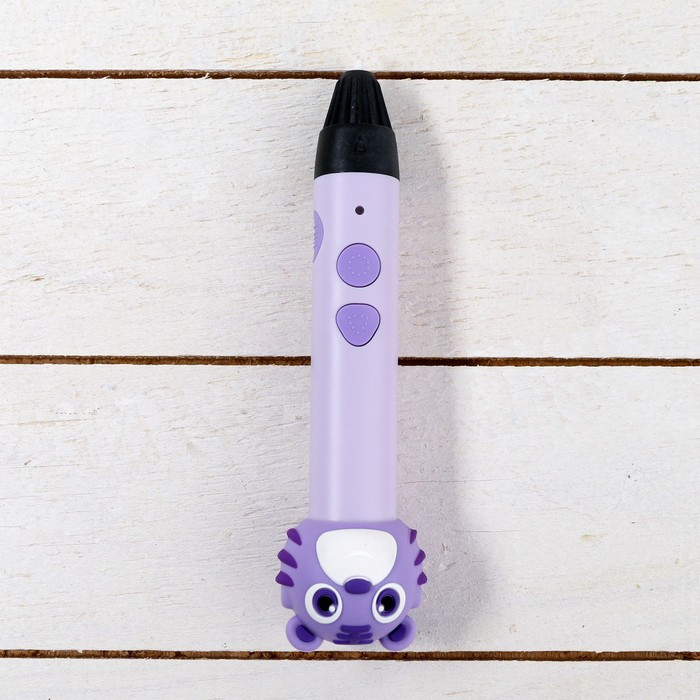 3D ручка Тигрёнок, работа с пластиком PLA, USB кабель питания, фиолетовая - фото 4 - id-p222333748