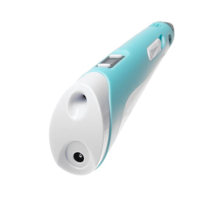 Комплект 3Д ручка с дисплеем голубая + пластик ABS 10 цветов по 10 метров - фото 5 - id-p222333752