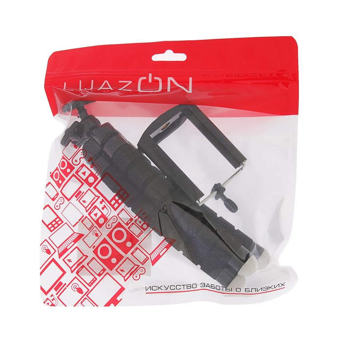 Штатив-тренога LuazON настольный, для телефона, гибкие ножки, высота 17 см, чёрный - фото 9 - id-p222333765