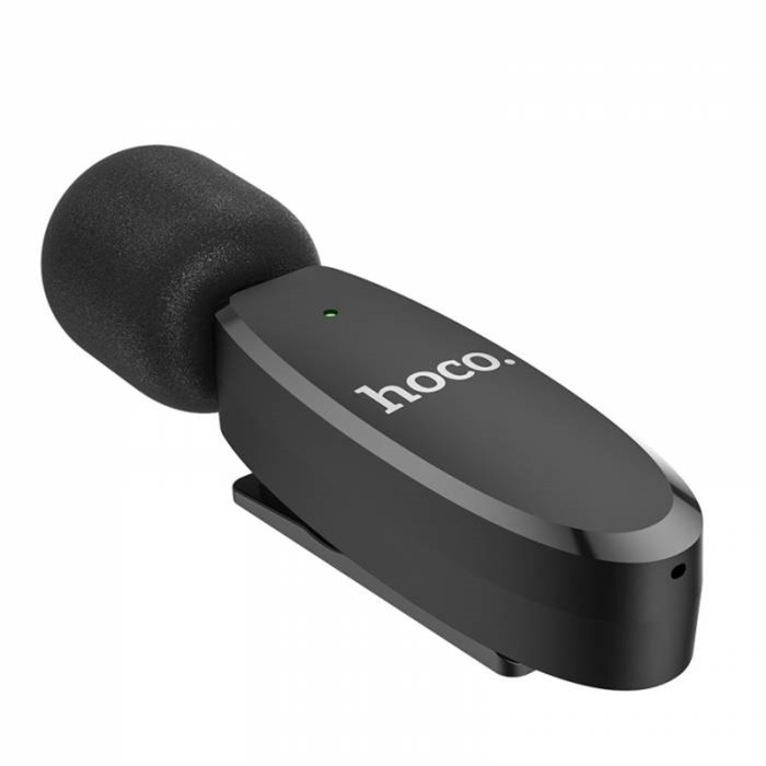 Портативный микрофон Hoco L15, беспроводной, 70 мАч, Type-C, чёрный - фото 5 - id-p222333771
