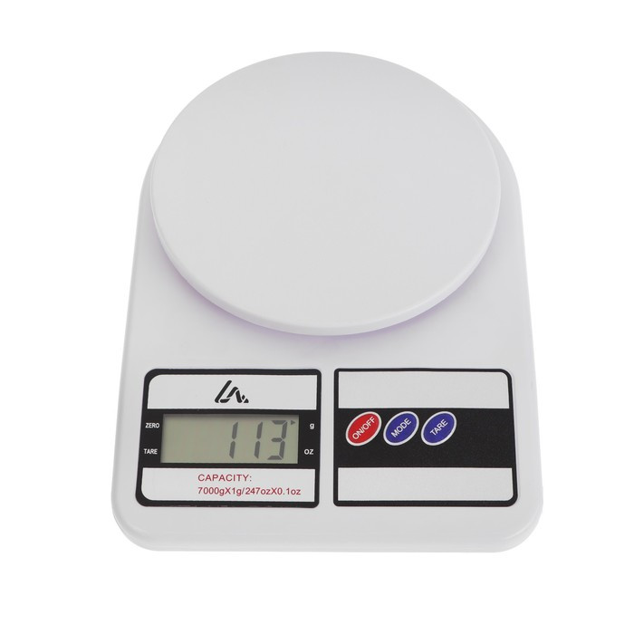 Весы кухонные Luazon LVK-704, электронные, до 7 кг, белые - фото 3 - id-p222335079