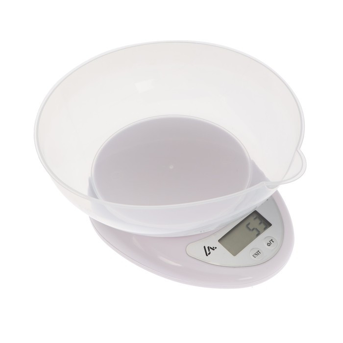 Весы кухонные Luazon LVK-706, электронные, с чашей, до 5 кг, белые - фото 4 - id-p222335130