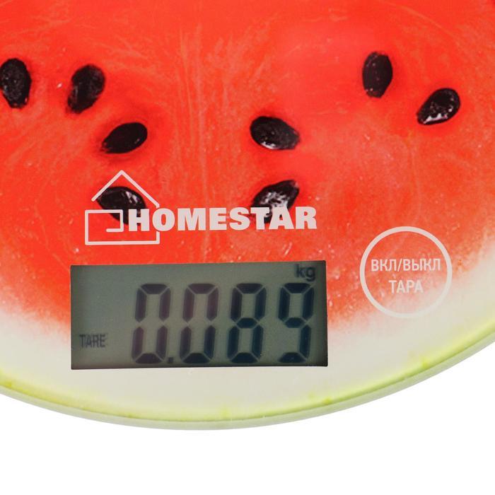 Весы кухонные HOMESTAR HS-3007S, электронные, до 7 кг, арбуз - фото 7 - id-p222335151