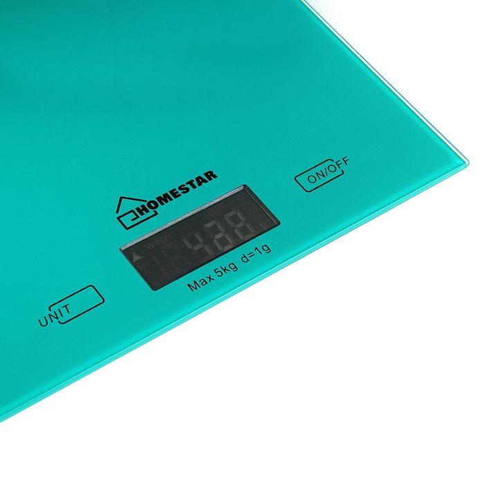 Весы кухонные HOMESTAR HS-3006, электронные, до 5 кг, зелёные - фото 2 - id-p222335153