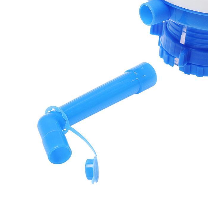 Помпа для воды Luazon, механическая, большая, под бутыль от 11 до 19 л, голубая - фото 5 - id-p222335313