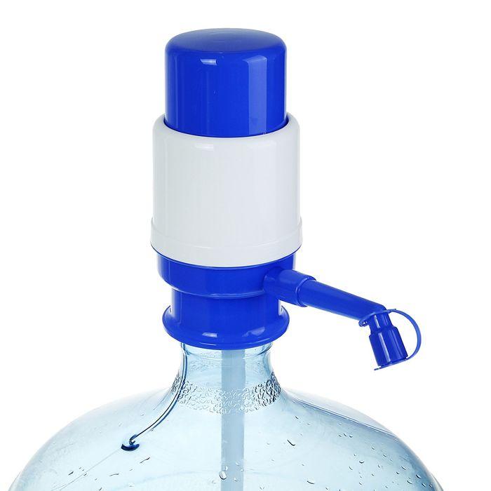 Помпа для воды LESOTO Mini, механическая, под бутыль от 11 до 19 л, голубая - фото 4 - id-p222335314