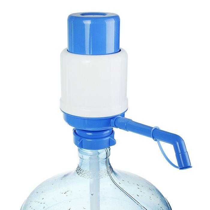 Помпа для воды LESOTO Ideal, механическая, под бутыль от 11 до 19 л, голубая - фото 4 - id-p222335326
